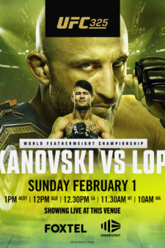 Сериал UFC 325 Александр Волкановски &mdash; Диего Лопес